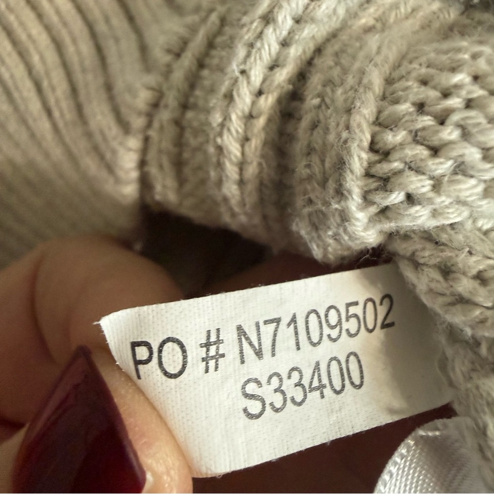 Nautica Light Gray Cable Knit‎ Crewneck Pullover Sweater Fisherman Men’s XL - Picture 8 of 9